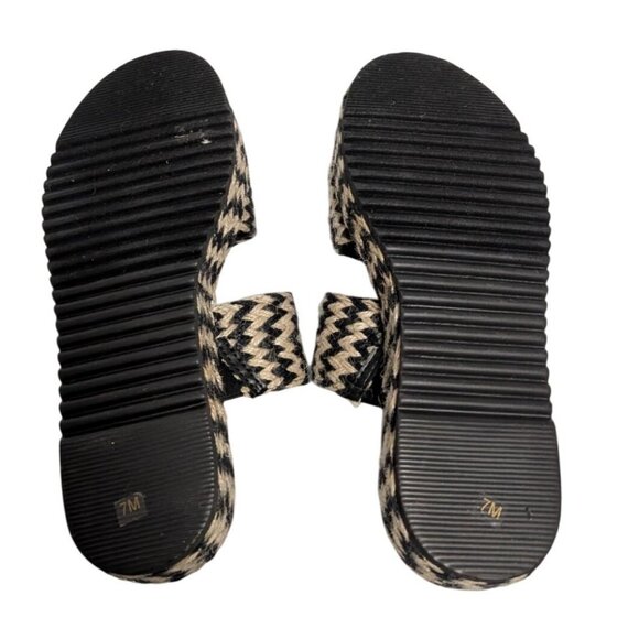 Beach by Matisse Borderline Platform Slide Sandals Boho Chevron Woven Womens 7 - Picture 7 of 9
